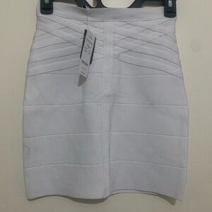 Bebe Ivory Geometric Skirt